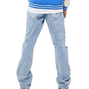 Pantalon en jean ample pour homme, design personnalisé, streetwear d'été, mode vintage, décontracté, denim délavé - Product Image 2