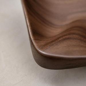 Plateau de service en bois de luxe moderne, fait main, pour petit-déjeuner, naturel, pour bureau, cuisine, salle à manger, passe au lave-vaisselle, compartiment unique - Product Image 5