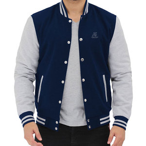 Veste d'hiver de style universitaire respirante à col montant avec logo frontal, coutures de qualité supérieure, confortable pour un usage quotidien décontracté, pour hommes - Product Image 1