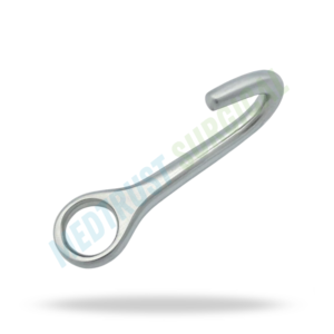 Gancho obstétrico Harms OB Eye Hook de 4 pulgadas, instrumento veterinario para asistencia en el parto de animales grandes - Product Image 3