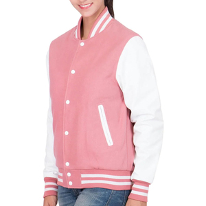 Hot Selling Women's Varsity <b>Jacket</b> with Unique Design Top Trending Sheep Skin Leather Lightweight and Anti-Wrinkle Breathable - Product Image 5