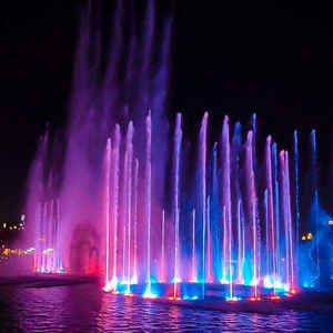 Fuente de Agua Musical para Exteriores Horticlub con Espectáculo de Luces LED, Sistema Multimedia Grande para Decoración de Parques y Jardines, Acero Inoxidable Moderno - Product Image 2