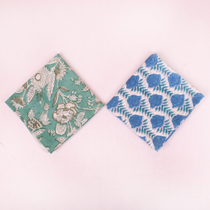 Pañuelo Cuadrado de Algodón Estampado a Mano Craftjaipur para Mujer, Diseño Floral, Accesorios para Todas las Temporadas, Multicolor, Estilo Boho - Product Image 3