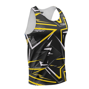 Débardeur de course personnalisé à col ras du cou en Spandex/Polyester imprimé par sublimation, extensible dans quatre directions, séchage rapide, respirant - Product Image 2