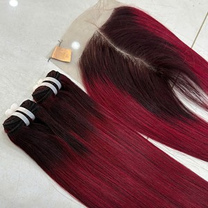 Extensiones de Cabello Humano Remy Vietnamita Natural SDD, Súper Doble Trama, con Mechas Piano y Mechones Liso Extremo, Material Virgen - Product Image 3