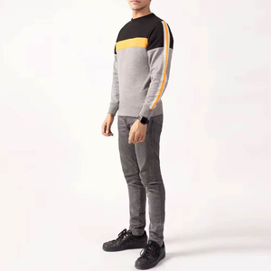 Sweat-shirt décontracté en coton 380g à col montant, coupe oversize, à carreaux, avec fermeture éclair, séchage rapide, tricoté, manches régulières, pour homme, idéal pour l'automne - Product Image 3