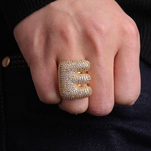 D'VINS JEWELS Luxury Round Moissanite Ring Full Pave Gold Tone Hip Hop Jewelry with IGI Certification Color Play/Fire for Men - Product Image 3