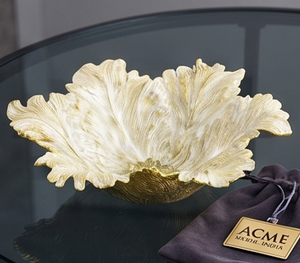 ACME Tulip Shape <b>Metal</b> Bowl Polished Finish Modern Luxury Design for Home Dinning Table <b>Top</b> Office Wedding Gifts - Product Image 1