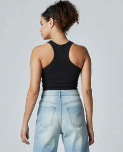 Camisetas sin mangas transpirables para yoga para mujer, Camiseta corta para correr con logotipo personalizado y opción de talla grande para ropa deportiva de gimnasio, venta al por mayor de fábrica - Product Image 2