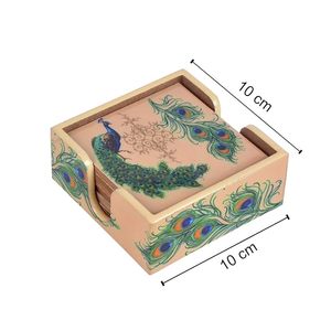 ชุดจานรองแก้วไม้พร้อมที่วาง ลายเคลือบคุณภาพสูง ราคาถูก โปรโมชั่นลดราคา - Product Image 5