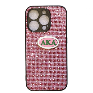 เคสไอโฟนแบบมีประกายสีชมพู ประดับคริสตัลหรูหรา ป้องกันรอยขีดข่วน ดีไซน์เก๋ไก๋ ทันสมัย อุปกรณ์เสริมมือถือสุดหรู - Product Image 1