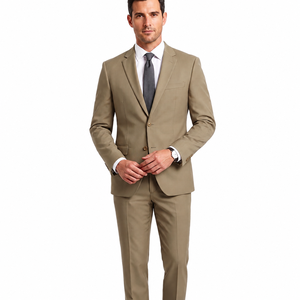 Tela de Traje de Primera Calidad CLOTH ZONES, Mezcla de Viscosa y Poliéster Tejida Elástica en Cuatro Direcciones, Ligera, 120GSM, Color Sólido - Product Image 1