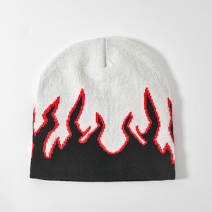 High Quality Unisex Winter Knitted Striped Adjustable Beanie <b>Hats</b> <b>Caps</b> with Embroidery Wholesale - Product Image 1
