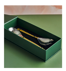 Mirror Polished Brass <b>Salad</b> <b>Server</b> 2 Pieces Sets Top Design Brass <b>Salad</b> <b>Server</b> cutlery Spoon & Fork Set Best Price - Product Image 2