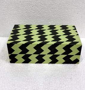 AL MALIK CRAFT Wooden Storage <b>Box</b> with Gray White <b>Floral</b> Inlay Pattern Jewelry & Cosmetic Organizer 0-1L Capacity - Product Image 3