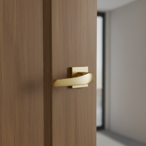 Premium Brass Door <b>Handle</b> Set with Mortise <b>Lock</b> | Luxury Lever <b>Handles</b> for Interior Doors | Stylish Hardware for Hotel Interiors - Product Image 2