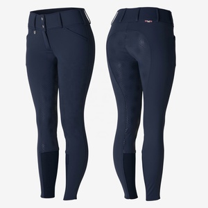 Pantalones de Montar a Caballo para Mujer, de Algodón, Térmicos, Suaves, Color Azul Marino Oscuro - Product Image 2