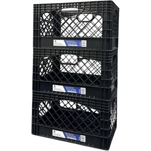 กล่องเก็บนมพลาสติกแบบซ้อนได้ 24QT แพ็ค 3 ใบ สีดำ ทำจาก HDPE - Product Image 2
