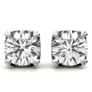 Best Quality Handmade 100% Natural Round Cut Lab Hearts On Top Lab Grown Diamond <b>Stud</b> <b>Earrings</b> For Wedding party Wear <b>Earrings</b> - Product Image 1