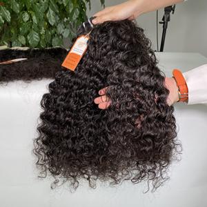 100% Remy Eau Bouclés Non Transformés Trame De Cheveux En Gros Extensions De Cheveux Bruts Vendeurs Machine Double Trame Cheveux Tissage - Product Image 3