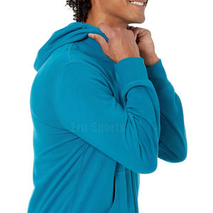 Sudaderas con capucha para hombre con cremallera completa, servicio personalizado OEM, alta calidad, 100% algodón. - Product Image 3