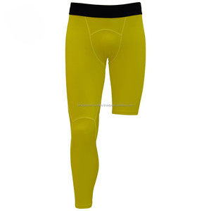 Mallas de compresión de una pierna para hombre, cintura elástica, estampadas, transpirables, ajuste de compresión - Product Image 1
