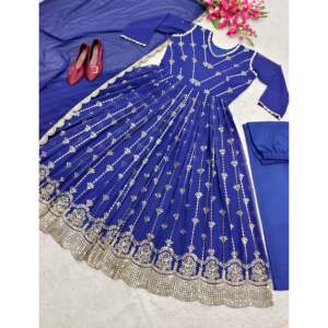 ชุดราตรีออกแบบสำหรับงานปาร์ตี้สวมใส่กับจี้และแฟนซี dupatta - Product Image 4