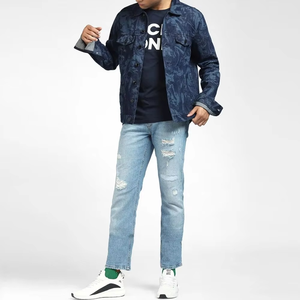 Nouveau style, jeans pour hommes les plus tendances, faible MOQ, prix abordable, respirant, durable, boutons recouverts, service OEM - Product Image 2