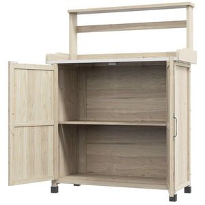 Banco da Giardinaggio per Esterni con Armadietto Portaoggetti - Product Image 4