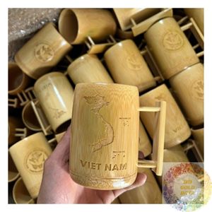 Tasse à boire en bambou faite à la main pour la maison, la cuisine, le café, le restaurant, l'hôtel, la station balnéaire, le camping, les voyages et les repas en plein air - Vente en gros - Product Image 1