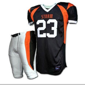 Ensemble de maillot de football américain pour hommes, noir et or, col en V, manches courtes, imprimé 24, pantalon uniforme en polyester anti-humidité - Product Image 2