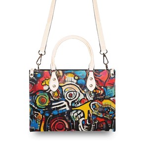 Sac fourre-tout décontracté pour femme en cuir PU imprimé, avec deux poignées et bandoulière amovible, grande capacité, sac à main tendance pour usage quotidien - Product Image 2