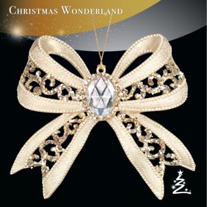 Popular <b>Christmas</b> New Year Decoration Antique Gold Paint Acrylic Bow Flower Holly Leaves <b>Santa</b> Wreath Greeting Board Ornament - Product Image 2