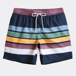 Shorts de bain décontractés pour hommes, couleur unie, 100% coton, respirants, séchage rapide, personnalisables, style streetwear, vente en gros - Product Image 1