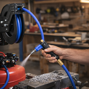 Enrouleur de tuyau d'air à ressort en acier robuste, fixation murale, 3/8 po x 50 pi, enroulement automatique, 300 PSI, pour garage GAPGAR013 - Product Image 3