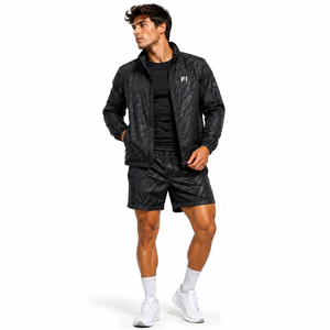 Men's Water Reactive Waterproof <b>Racer</b> <b>Jacket</b> With Zipper Regular Fit Sporty Style Turn-down Collar Polyester men's <b>jackets</b> - Product Image 3
