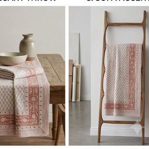 Cotton Kantha Twin Size <b>Throw</b> Quilt 150x220 cm Hand Block Printed Hand Embroidered Indian Handmade Bedspread Boho Home Decor Set - Product Image 6