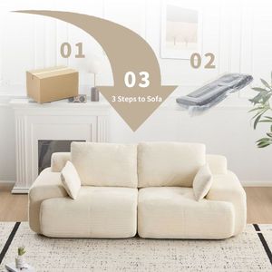 Modern 2-Seater Large Sectional Couch Pet-Friendly <b>Memory</b> <b>Foam</b> Compressed <b>Sofa</b> Cloud Modular Living Room Furniture <b>Sofas</b> C-Brand - Product Image 6