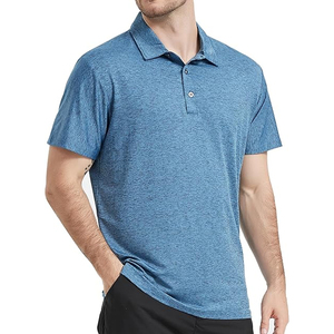 Chemise de golf pour homme en polyester tricoté uni respirant à manches courtes – Vente en gros pour fournisseurs personnalisés - Product Image 2