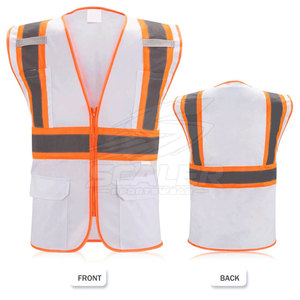 เสื้อกั๊กสะท้อนแสงปรับขนาดได้ มาตรฐาน ANSI Class 2 กันน้ำ พร้อมโลโก้ สำหรับไซต์ก่อสร้าง พนักงานคลังสินค้า และงานกลางแจ้ง - Product Image 2