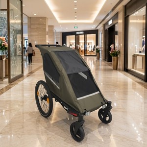 TC-2024S 3 in 1 Outdoor Adventure Child <b>Bike</b> Stroll <b>Trailer</b> Jogger Lightweight Design Aluminum Frame - Product Image 2