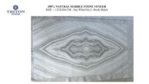 หินอ่อนสีขาวธรรมชาติคุณภาพสูงจากทะเล ดีไซน์ธรรมชาติ เหมาะสำหรับบ้านพักอาศัย สำนักงาน ห้องนอน ห้องน้ำ - Product Image 3