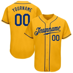Venta al por Mayor del Jersey de Béisbol Auténtico Dorado Personalizado de OMMIZ INDUSTRY, el Más Vendido - Product Image 1
