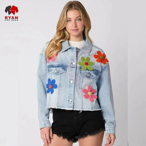 Ryan Pro Gear <b>Customized</b> <b>Denim</b> <b>Jacket</b> For Women Breathable and Comfortable Fabric with <b>Customized</b> Logo OEM Design - Product Image 3