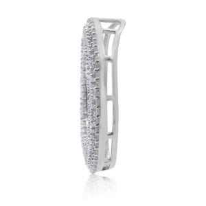 Collar con Colgante Circular de Diamantes Naturales Blancos de 0.97 Cttw para Mujer, Plata de Ley 925 con Baño de Rodio, Cadena de 18 Pulgadas, Corte Brillante - Product Image 4