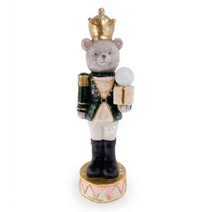 Décorations de Noël en gros : <span class=keywords><strong>Grande</strong></span> statue <span class=keywords><strong>Casse</strong></span>-<span class=keywords><strong>Noisette</strong></span> Ours en Peluche de 32 pouces en magnésia avec lumière LED cadeau - Product Image 2