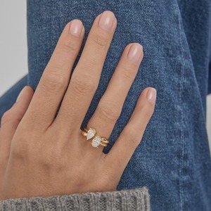 Bague de fiançailles solitaire en or avec diamant ovale de 0,80 carat cultivé en laboratoire, monture bypass, bijoux fins pour femmes - Product Image 4