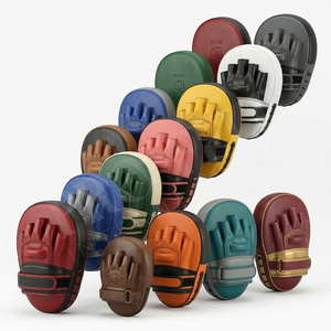 Equipo de Boxeo, Guantes de Entrenamiento de Cuero de Alta Densidad, Almohadillas Curvas para Manos, para Kickboxing y MMA - Product Image 1