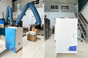 High Performance KH-3600 Plus Fume <b>Extractor</b> 3600m³/h 2.2kW with Dual Hoods for Laser Machine and Industrial Welding - Product Image 5