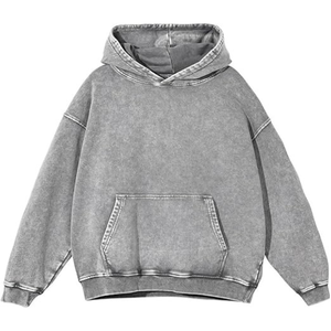 Nouvelle Arrivée Automne Hiver Sweat à Capuche Unisexe Brodé à Col Zippé Uni Streetwear 300gsm 100% Coton Coupe Classique - Product Image 5